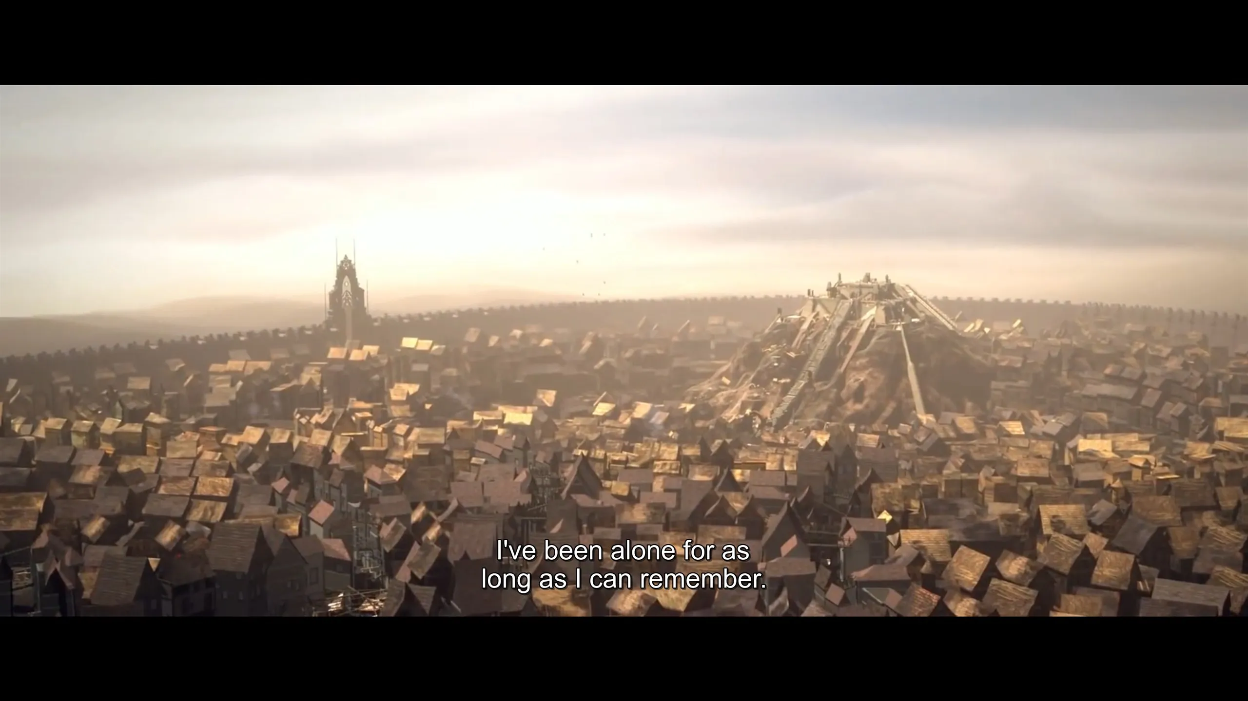 A film in full screen with its subtitles